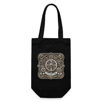Steampunk Logo - Gift Bag for Bottles - black - Front