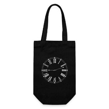Horloge romaine - Sac à bouteille - noir - Devant