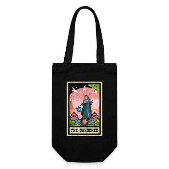 Der Gärtner Tarotkarte Schamane Wahrsagerei - Geschenkbeutel für Flaschen - Schwarz - Vorne
