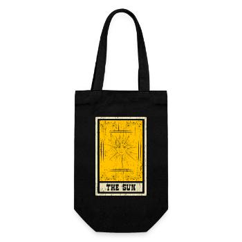 Die Sonne Tarotkarte Schamane Wahrsagerei - Geschenkbeutel für Flaschen - Schwarz - Vorne