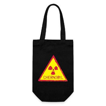 TSCHERNOBYL RADIATION WARNING ICON - Geschenkbeutel für Flaschen - Schwarz - Vorne