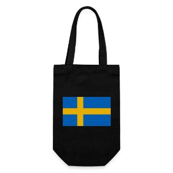 Drapeau de la Suède - Sac à bouteille - noir - Devant