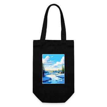 Rovaniemi Finlande Affiche de voyage vintage souvenir - Sac à bouteille - noir - Devant