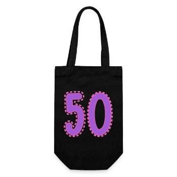 50. 50 ANS. 50e ANNIVERSAIRE. ANNIVERSAIRE 50 ANS. - Sac à bouteille - noir - Devant