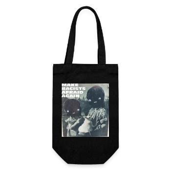 Make racists afraid again Fuck Nazis Racism FCK - Gift Bag for Bottles - black - Front