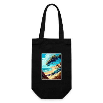 Carpinteria Bluffs Kalifornien Reiseposter - Geschenkbeutel für Flaschen - Schwarz - Vorne
