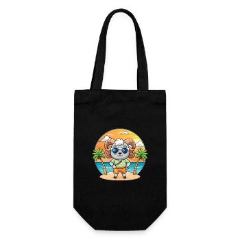 Ram Lustige Cartoon Sommer Strand Sonnenbrille - Geschenkbeutel für Flaschen - Schwarz - Vorne