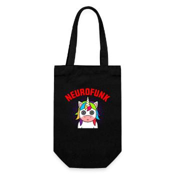 Neurofunk DnB Drumm & Bass Dubstep Festival Rave - Geschenkbeutel für Flaschen - Schwarz - Vorne