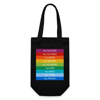 Tolerance Equality Inclusion Tolerance Pride Queer - Gift Bag for Bottles - black - Front