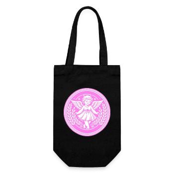 Guardian Angel Logo - Gift Bag for Bottles - black - Front
