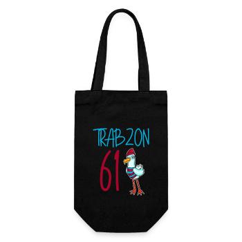 Trabzon 61 Türkei Stadt - Geschenkbeutel für Flaschen - Schwarz - Vorne