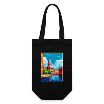 Nottingham Uk Vintage Reiseposter Souvenir WPA - Geschenkbeutel für Flaschen - Schwarz - Vorne