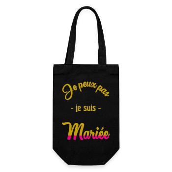 I CAN'T I'M MARRIED - Gift Bag for Bottles - black - Front