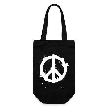Peace Splash Guerrilla Print Style - Gift Bag for Bottles - black - Front