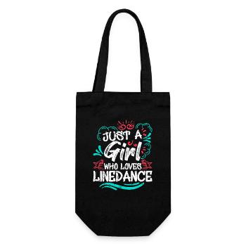 Linedance Geschenk - Geschenkbeutel für Flaschen - Schwarz - Vorne