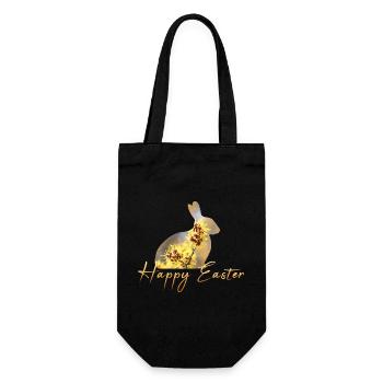 Happy Easter rabbit - Geschenkbeutel für Flaschen - Schwarz - Vorne