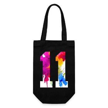 NUMBER 11 YEARS OLD 11TH BIRTHDAY - Gift Bag for Bottles - black - Front