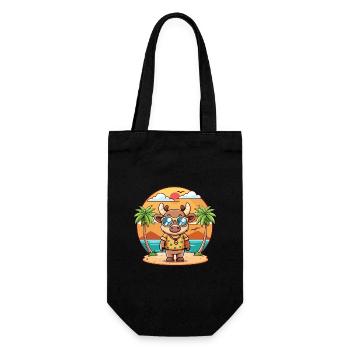 Elch Lustige Cartoon Sommer Strand Sonnenbrille - Geschenkbeutel für Flaschen - Schwarz - Vorne
