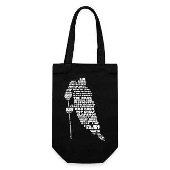 Hockey Terminology Word Art - Gift Bag for Bottles - black - Front