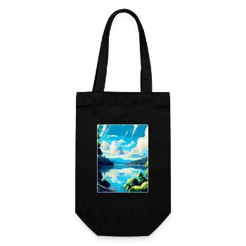 Danube River Europe Vintage Travel Poster Souvenir - Gift Bag for Bottles - black - Front