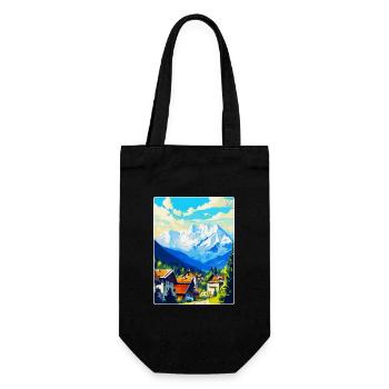 Zakopane Polen Vintage Reiseplakat Souvenir WPA - Geschenkbeutel für Flaschen - Schwarz - Vorne
