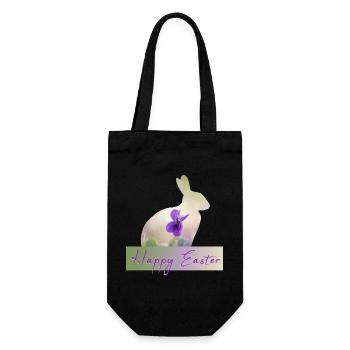 Happy Easter - Geschenkbeutel für Flaschen - Schwarz - Vorne