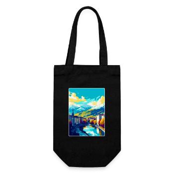 Grenoble France Affiche de voyage vintage Souvenir WPA - Sac à bouteille - noir - Devant