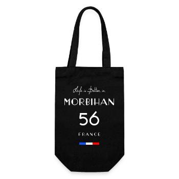 Das Leben ist besser MORBIHAN Nummer 56 Bretagne Frankreich - Geschenkbeutel für Flaschen - Schwarz - Vorne