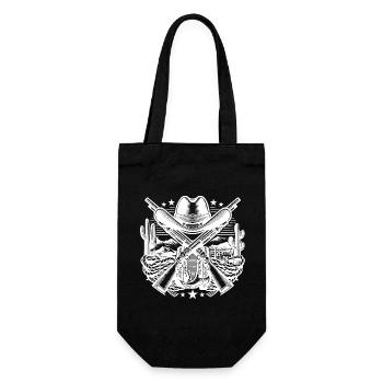Western Logo 2 - Gift Bag for Bottles - black - Front