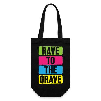 Rave To The Grave - Geschenkbeutel für Flaschen - Schwarz - Vorne