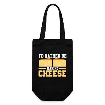 Cheese Making Cheese Lover - Geschenkbeutel für Flaschen - Schwarz - Vorne