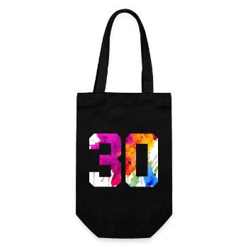 NUMBER 30 YEARS OLD 30TH BIRTHDAY - Gift Bag for Bottles - black - Front