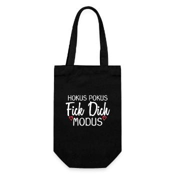 Hokus Pokus Fick dich Modus - Geschenkbeutel für Flaschen - Schwarz - Vorne