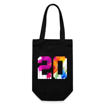 NUMMER 20 JAHRE ALT 20. GEBURTSTAG - Geschenkbeutel für Flaschen - Schwarz - Vorne