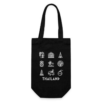 Tropisches Thailand Strandparadies - Geschenkbeutel für Flaschen - Schwarz - Vorne