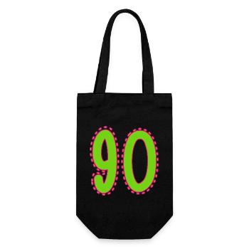 90. 90 ANS. 90e ANNIVERSAIRE. ANNIVERSAIRE 90 ANS. - Sac à bouteille - noir - Devant