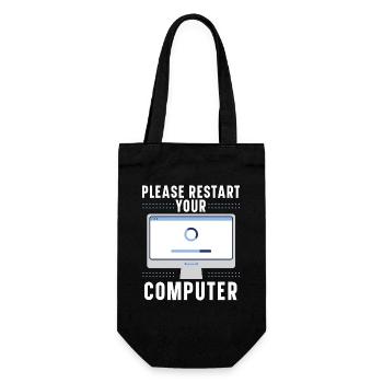 Please Restart Your Computer Coding Tech Support - Geschenkbeutel für Flaschen - Schwarz - Vorne