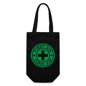 First Aid Medical Cross Sicherheitssymbol Vektor-Symbol - Geschenkbeutel für Flaschen - Schwarz - Vorne