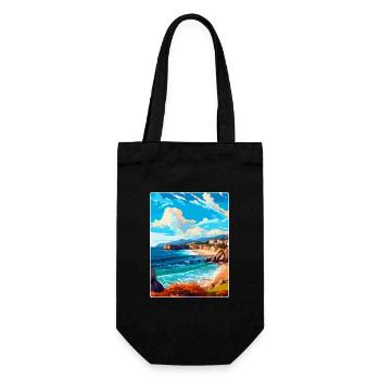 Cantabrie Espagne Affiche de voyage vintage Souvenir WPA - Sac à bouteille - noir - Devant