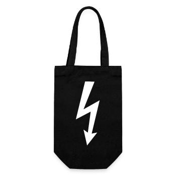 Blitz Logo - Geschenkbeutel für Flaschen - Schwarz - Vorne