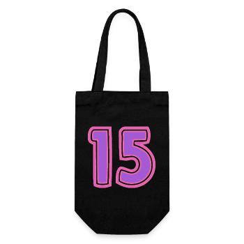 15. 15 ANS. 15e ANNIVERSAIRE. ANNIVERSAIRE 15 ANS. - Sac à bouteille - noir - Devant