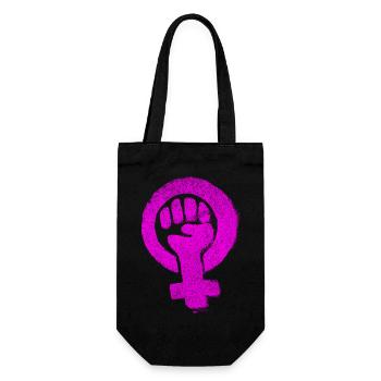 Feminist Emancipation Feminsm Feminism Equality - Gift Bag for Bottles - black - Front