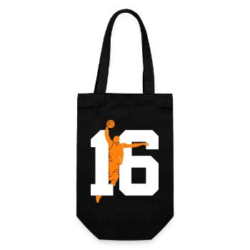 NUMBER 16 BASKETBALL 16TH BIRTHDAY - Gift Bag for Bottles - black - Front