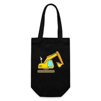 Bagger - Geschenkbeutel für Flaschen - Schwarz - Vorne