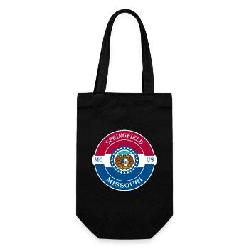 Springfield Missouri Flagge USA Souvenir Abzeichen - Geschenkbeutel für Flaschen - Schwarz - Vorne