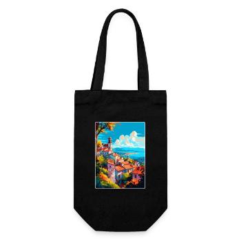 Viana Do Castelo Portugal Vintage Reiseposter - Geschenkbeutel für Flaschen - Schwarz - Vorne