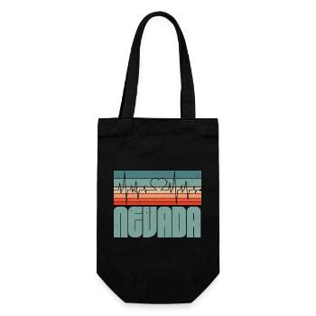 Retro Nevada USA Staat Amerika Nevadan Carson City - Geschenkbeutel für Flaschen - Schwarz - Vorne