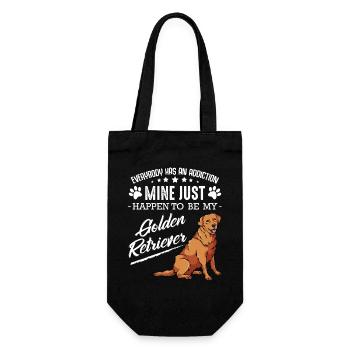 Mine Just Be My Golden Retriever - Geschenkbeutel für Flaschen - Schwarz - Vorne