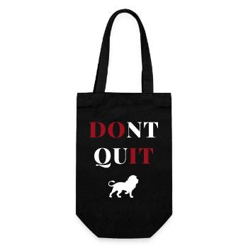 dont quit lion heart - Geschenkbeutel für Flaschen - Schwarz - Vorne