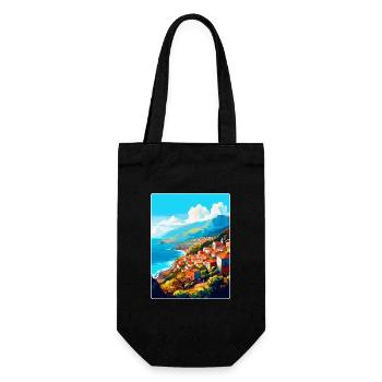 Madère Portugal Affiche de voyage vintage souvenir - Sac à bouteille - noir - Devant